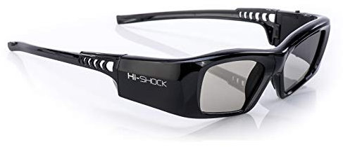 Hi-Shock BT Pro Black Diamond Lunettes Actives 3D pour TV 3D compatibles avec Sony, Samsung, Panasonic - SSG-3570CR, TDG-BT500A, TY-ER3D5ME / TY-ER3D6M - 120 Hz - Rechargeable