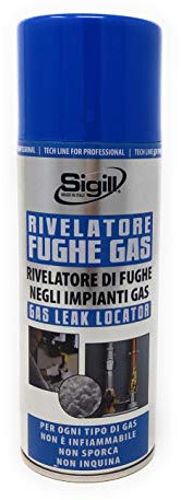 RILEVATORE DI FUGHE DI GAS METANO E GPL SPRAY SIGILL 100% MADE IN ITALY 400ml