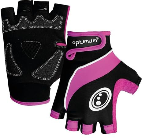 Optimum Girls Women Nitebrite fingerlösa handskar, svart, XX-Small, svart/rosa