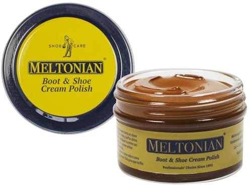 Meltonian Cream | Medium Brown 011 | Quality Shoe Polish for Leather and Leatherette (Synthetic) | Use on Boots, Shoes, Belts, Gloves, Purses and Accessories | Leather Conditioner | 50 ml