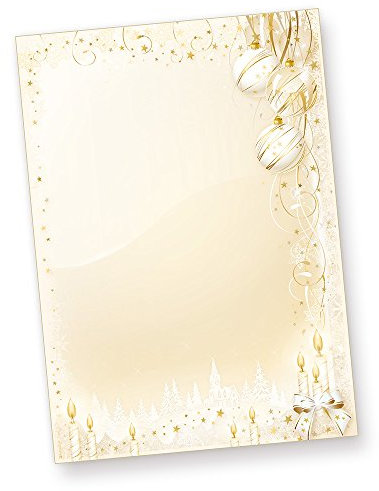Weihnachtsbriefpapier Weihnachtsmärchen 50 Blatt Briefpapier Weihnachten DIN A4 elegant ohne Umschlag