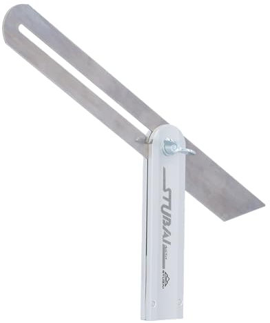 Stubai 344030 Fausse équerre réglable avec côté en aluminium, Argent/noir, 300 mm