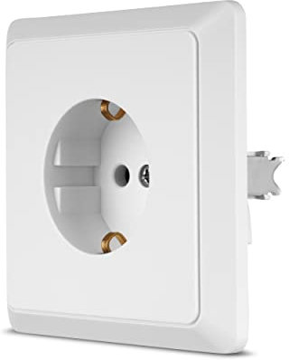 REV PrimaLuxe Steckdose 1-fach Unterputz. Komplettset: Rahmen und Einsatz, weiss