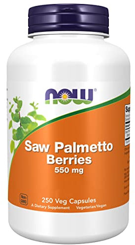 Now Foods, Saw Palmetto Berries (Baies de Palmier Nain), 550 mg, 250 Gélules végétales, Testé en Laboratoire, Végétarien, Sans Gluten, Sans Soja