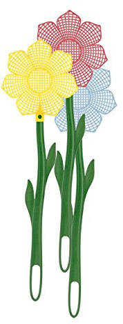 Tapette à mouche 5095 2251 - En forme de fleur - Plastique - 48,5 cm