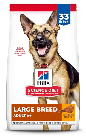 Hill's Science Diet Adult 6+ Large Breed Dry Dog Food, Chicken, 33 lb. Bag