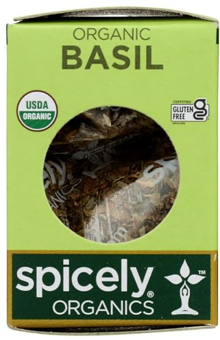 Spicely Organic Basil 0.10 Ounce ecoBox Certified Gluten-Free