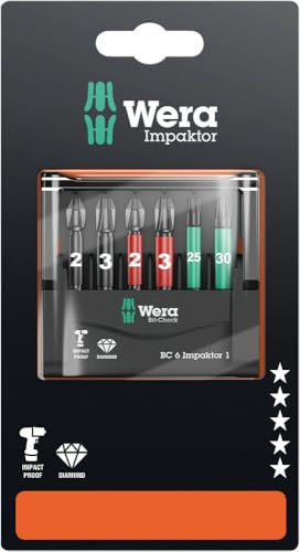 Wera Bit-Sortiment, Bit-Check 6 Impaktor 1 SB, 6-teilig, Wera 05073890001