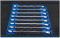 Draper 63522 Combination Spanner 8 Piece Set in 1/4 Drawer Eva Insert Tray , Blue