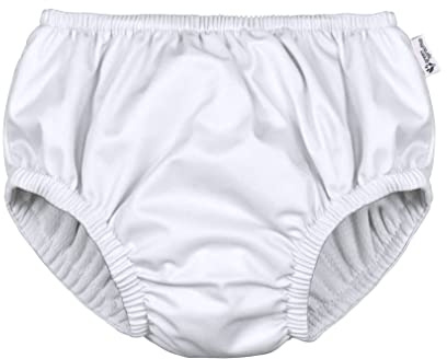 green sprouts Unisex Baby Pull-up Reusable Absorbent Swim Diaper, White, 3-6 Months