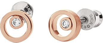 Skagen Damen Edelstahlohrringe ELLEN mit Pfostenverschluss, 7,4 mm x 7,4 mm x 2,5 mm