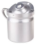 Pentole Agnelli FAMA5312 Family Cooking Alluminio Bollilatte al Bltf 1/M, Argento, 12 cm