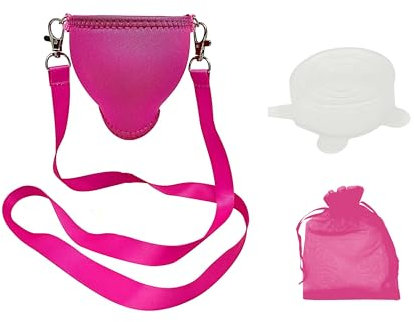 WineHolder Support de verre à vin à porter autour du cou avec tour de cou inclus, Verre, rose bonbon, 1