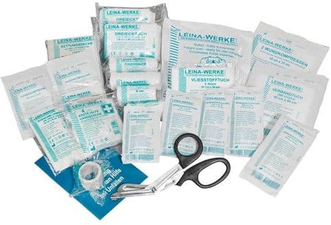 LEINA-WERKE REF 24000 Erste-Hilfe-Nachfllpack DIN 13157 in Folientasche, Durchsichtig