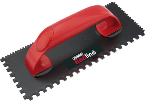 Draper Redline115x270mm Adhesive Spreader Trowel | Patio Grout | Grouting Tool | Floor Tile Adhesive | Glue Spreader | Hand Tool Filler | 68495