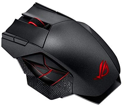 ASUS ROG Spatha Rechargeable Wireless MMO Gaming Mouse with 12 Programmable Buttons, 8200DPI and Aura RGB - Black
