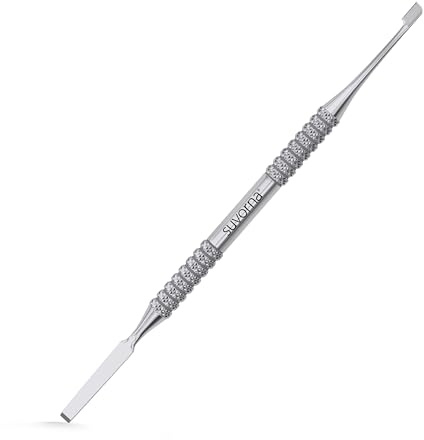 Suvorna 2-in-1 Cuticle Pusher Tool and Cuticle Knife or Cuticle Cutter Empujador De Cuticula Profesional | Mini Cuticle Pusher, Metal Cuticle Pusher Stainless | Nail Cuticle Pusher Nail Design Tools