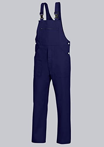 BP Workwear Basic 1413-060-10 Latzhose - Verstellbarer Bund - Kunststoff-Clip-Verschlüsse - Reine Baumwolle - Stämmige Passform - Größe: 26 - Farbe: dunkelblau