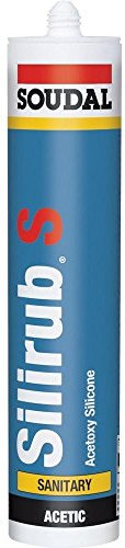 Soudal 101670 Silirub S Mastic Silicone Sanitaire Acétique, Brun, 310 ml
