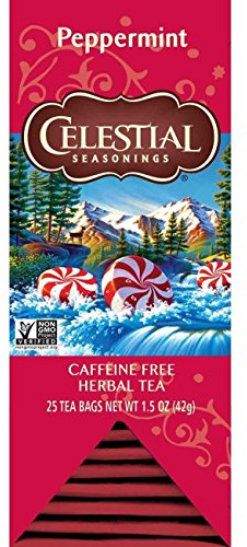 Celestial Seasonings Herbal Tea, Peppermint, 25 Count (Pack of 6)