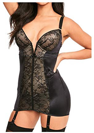 Gossard Damen Unterkleid Retrolution Slip, Schwarz, 70F (Herstellergröße: 32E)