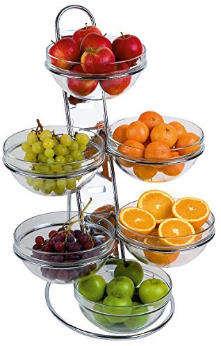 Buffet Leiter Metall, inkl. 6 Schalen | Gr. 39 x 31 x 66 cm