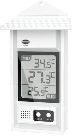 Termómetro electrónico máximo mínimo con techo.