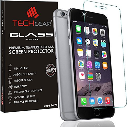 TECHGEAR GLASS Edition for iPhone 6s PLUS, iPhone 6 PLUS - Genuine Tempered Glass Screen Protector Guard Cover Compatible with Apple iPhone 6s Plus, iPhone 6 Plus 5.5 (3D Touch Compatible)