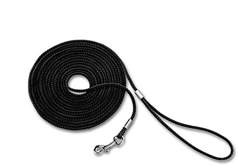 Nobby Laisse de Pistage Rond en Nylon pour Chien Noir 5 mm x10 m