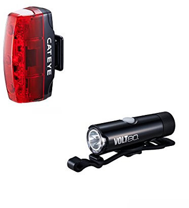 CatEye Volt 80 Front/Rapid Micro Set - HL-EL050RC/TL-LD620 Lights and Reflectors - Cycling - Black, NO SIZE, Universal, CA490160MSET