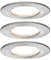 Paulmann 93873 Nova Plus LED Einbauleuchte inkl. Coin Basisset starr IP44 rund 78mm 3x6W 230V dimmbar 2700K Eisen gebürstet Spot Einbaustrahler