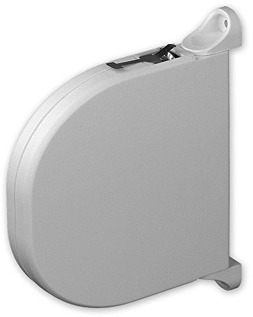 Mini-Aufputz-Gurtwickler 'Tondo', für Gurtbreite 15 mm, ohne Gurt, Lochabstand: 140 mm, 180 Grad schwenkbar, 5 m Gurtaufnahme mit Gurteinzugshilfe, von EVEROXX®