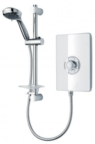 iBathUK 8.5kW Triton Aspirante Gloss White Thermostatic Electric Shower