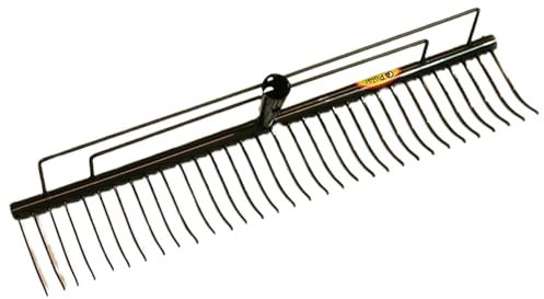 Polar Rasenrechen 60 cm mit 32 Zinken aus legiertem Stahl | Premium Laubrechen & Heurechen | Hochwertiges, langlebiges Gartenwerkzeug für professionelle & Private Nutzung