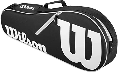Wilson Schlägertasche Advantage II Triple Racket Bag Tasche, Black/White, 71 x 22.5 x 29 cm