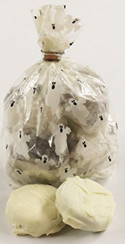 Scott's Cakes White Chocolate Covered Golden Creme Oreos in a 1 Pound Ghost Bag