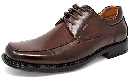 Bruno Marc Men's Square Toe Classic Business Dress Shoes,Dark/Brown,14