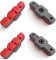 2 Paar Power Pads Rot für Magura Hydraulische Felgenbremse HS11 HS33 HS22 (4 Beläge)