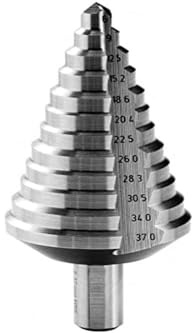 FACOM - Foret à Étage - 678014 - Forets Métaux, Bois, Tout Matériau - Queue Cylindrique de 10 mm avec 3 Méplats - Marquage de Différents Diamètres - Spécial Presse Étoupe PG - Robuste