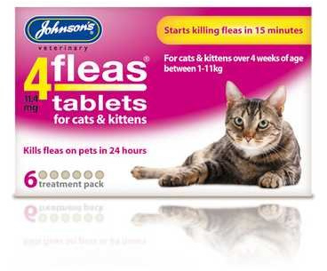 Johnsons Pet Essentials 4Fleas Tablets for Cats and Kittens [E95819] [Neoteric Edition]