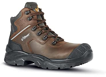 Upower - Chaussures de sécurité hautes sans métal GREENLAND UK - Environnements humides - S3 SRC 43 - Marron