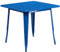 Flash Furniture Felix Gartentisch für drinnen und draußen, quadratisch, 80 cm, Blau