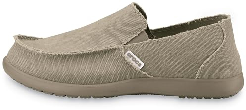 Crocs Men's Santa Cruz Loafers, Comfortable Men's Loafers, Slip On Shoes, Khaki/Khaki, 13 Men
