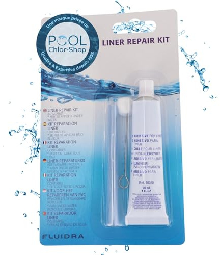 Duraol Kit de Réparation Piscine sous l'eau I Kit Comprenant de la Colle & 2 Rustines de 20 x 9,5 cm I Répare Les Produits Gonflables en PVC & Les Liners de Piscine I Kit de Réparation sous-Marine