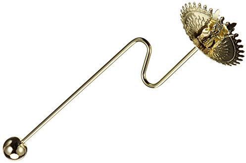 GLOREX Christbaumkerzenhalter, Metall, Gold, 26 x 8.5 x 5 cm