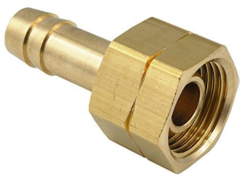 Fittingstore Douille de tuyau avec écrou de raccord (filetage gauche) (G 1/4 LH, diamètre intérieur du tuyau : 9 mm)