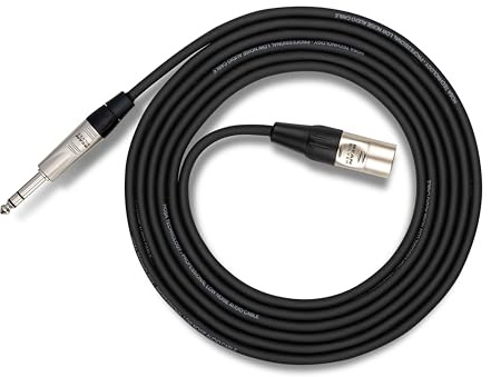 Hosa HSX-030 REAN 1/4 inch TRS to XLR3M Pro Balanced Interconnect Cable, 30 feet