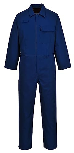 Portwest C030 Men's Lightweight Fireproof Welding Overalls Flame Resistant Coverall Boiler Suit Safety Workwear Navy, X-Small