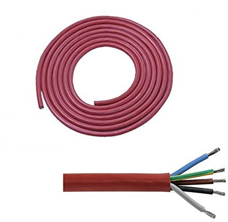 Silikonkabel 5x2,5 mm Zuschnitt (METERWARE) Silikonleitung Saunakabel - Hitzebeständig und optimal für den Einsatz in der Sauna (METERWARE)