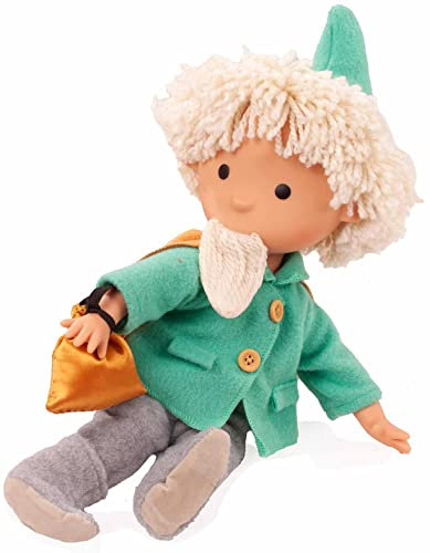 Götz 0070003 Sandmann Puppe in grün mit Schlafsandbeutel und Musikwerk - 37 cm große Weichkörperpuppe